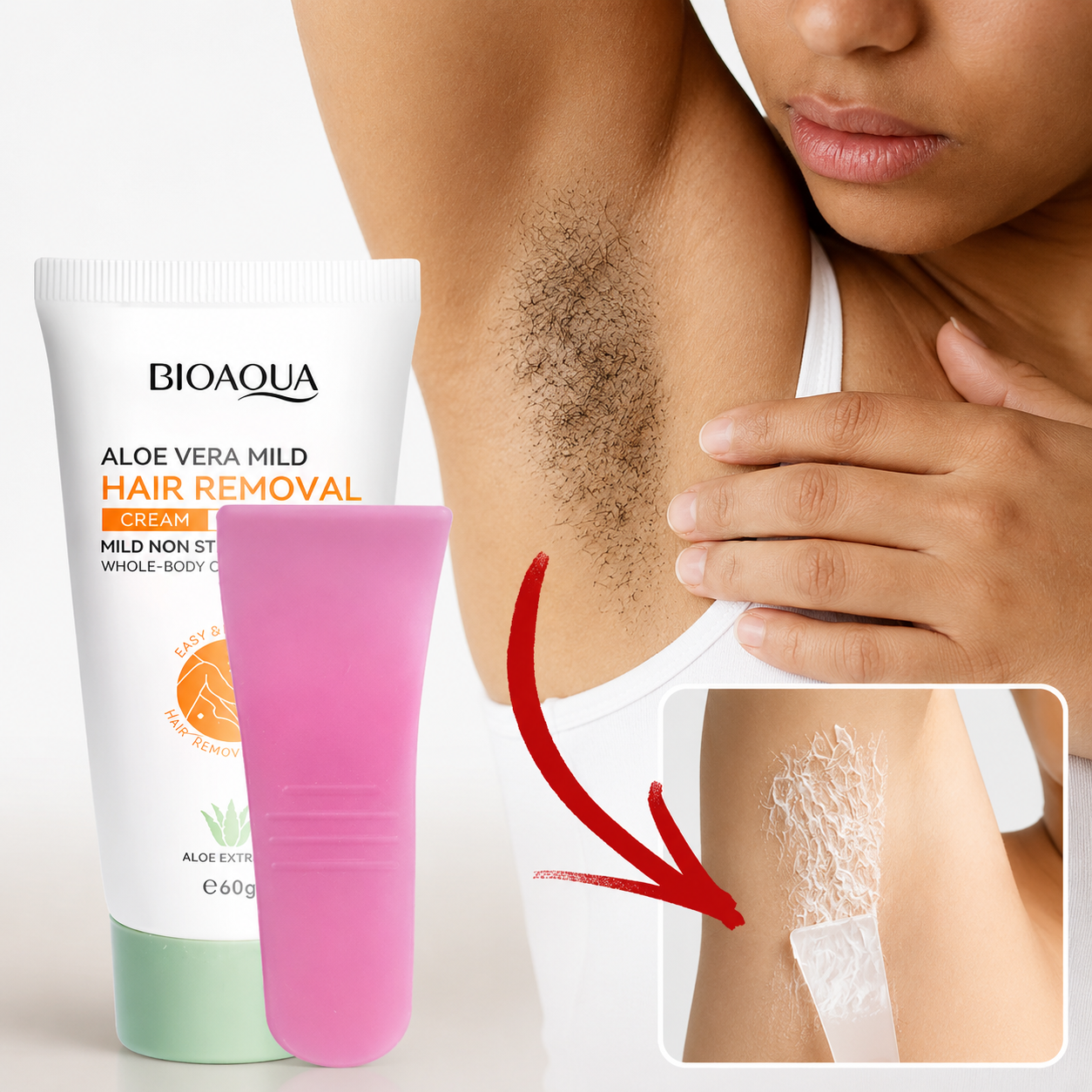 Routine de soin après épilation avec crème apaisante Velisse